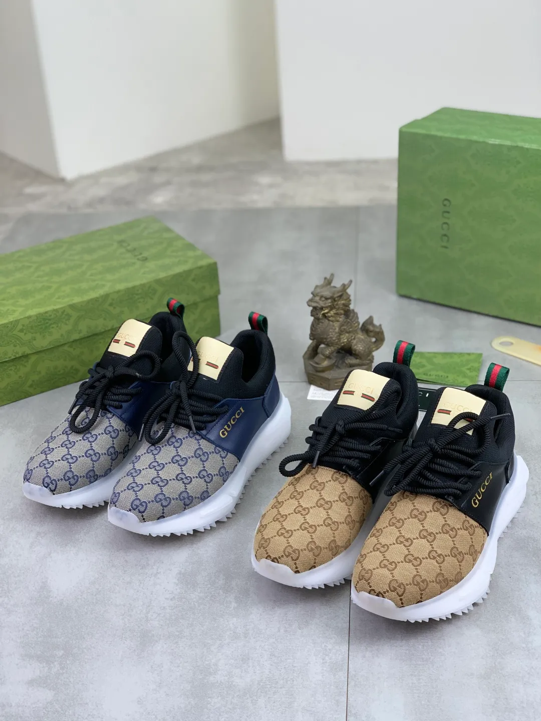 Men's shoes 💰P460💰[New style]🆘 Gucci [GUCCI] classic fashion high-top men's shoes, synchronized with counters, exquisite workmanship, exquisite color matching, the upper is made of original soft double G calfskin Gucci webbing ➕ first-layer pigskin lining ➕ pigskin feet The lasts made according to the original version are quite attractive both on the foot and in the placement. There is no need to explain the good style, the workmanship is superior, quality determines everything, absolutely versatile, code number: 38-44, 2️⃣colors🉑️ to choose from